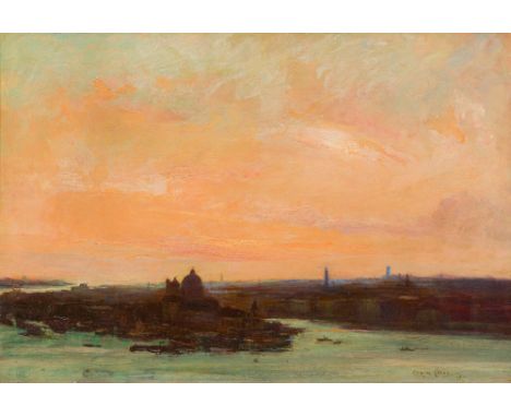 EMMIE CHASE (19th/20th century) BritishPanoramic View of VeniceOil on canvas, signed and dated '09, framed.  65.5 x 44.5 cm. 