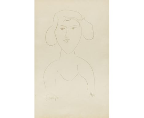 ELMYR D'HORY (1906-1976) Austro-Hungarian (AR)Portrait After HENRI MATISSEPencil, signed, framed and glazed.  33 x 52 cm.   C