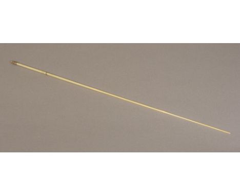 A 19th century white metal mounted horn swagger stick With scroll cast finial and small laurel wreath band. 75 cm long. CONDI