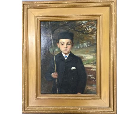 ENGLISH SCHOOL (19th century)Sunday Best FishingOil on board, framed.  26 x 34 cm.  CONDITION REPORTS: Generally good, with e