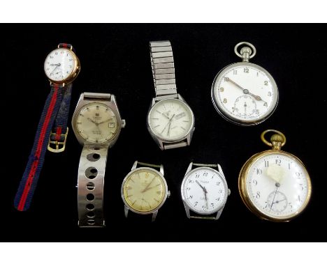 Tissot Visodate automatic Seastar PR 516, gentleman's stainless steel wristwatch on original bracelet, early 20th century 9ct
