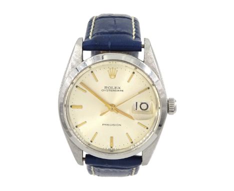 Rolex Oysterdate Precision gentleman's manual wind stainless steel wristwatch, model No. 6694, serial No. 1143913, calibre 12