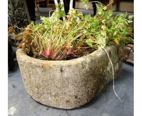 A STONE GARDEN TROUGH 18.5" wide