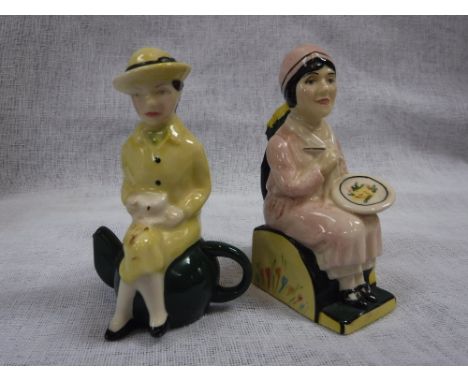 A KEVIN FRANCIS FIGURE, 'Mini Clarice Cliff' and another similar