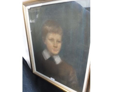 A VICTORIAN PASTEL PORTRAIT OF A BOY, signed 'S. Birch' (probably Sarah Birch)