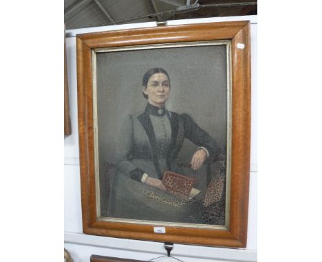 A PORTRAIT OF A VICTORIAN WOMAN (examine), oil on canvas