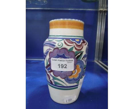 A TRADITIONAL POOLE POTTERY VASE hand-painted in the 'bluebird' design