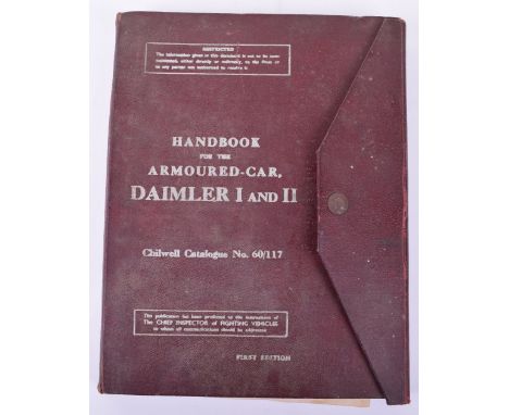 Handbook for the Armoured-Car Daimler I & II Chilwell Catalogue First Edition September 1945. Original Handbook in substantia