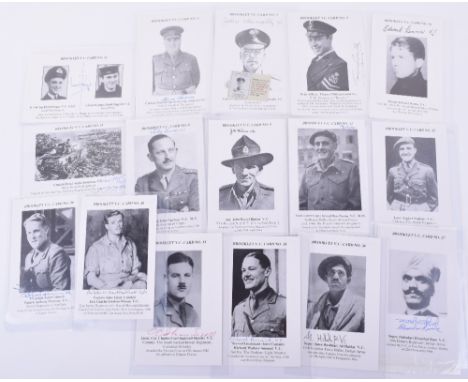 Selection of Brooklet VC Postcards, some signed. 9 x Brooklet VC postcards, plus a reproduction 50th anniversary First Day co