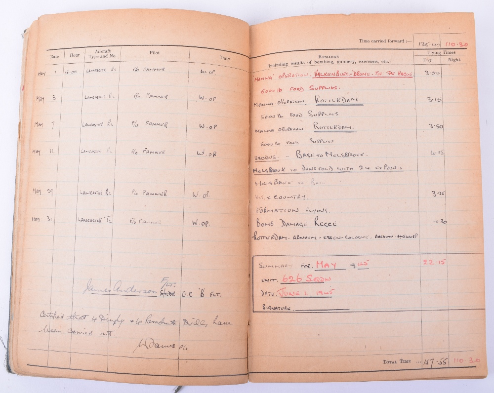 Royal Air Force Flying Log Book for Navigators, Air Bombers, Air ...