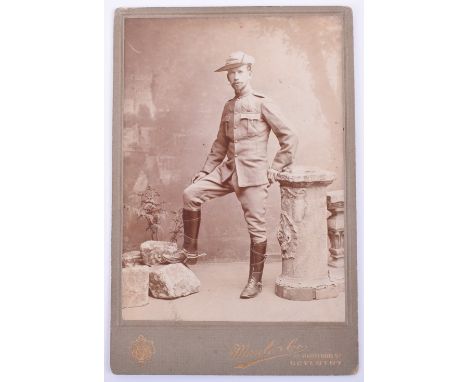 Selection of Late Victorian/Edwardian Studio Portrait Photographs of Military Subjects, mounted on stiff card backings, most 