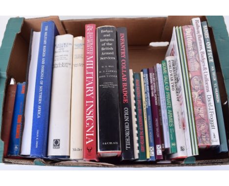 Large Quantity of Reference Books of British Badge Collecting Interest, including Volume 1 & 2 of Headdress Badges of the Bri