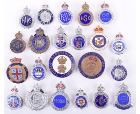 Twenty One  Special Constabulary  Badges, KC Cardiff City special constabulary gilt/enamel (slight damage to enamel) KC Count