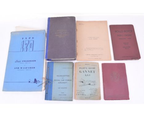 Collection of Aircraft and Engine Manuals, including Rolls Royce Eagle, Bristol Freighter, Airspeed Consul &amp; Gannet Pilot