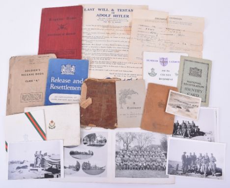 Mixed WW2 Ephemera, 4x Home Guard typescript notes (two dated 1943) from 2nd/Lt Darrel relating to health of Company members 