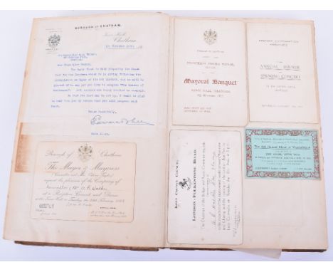 Ephemera Album of Chatham Kent Interest, an interesting scrap album compiled by a former councillor of the borough of Chatham