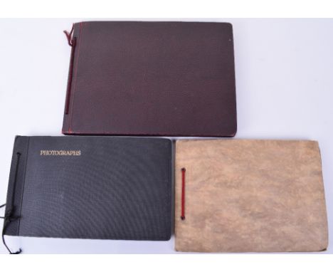3x 20th Century Photograph Albums, the first documenting a Palestine Cruise in 1937 on RMS Duchess of Richmond. Good images t