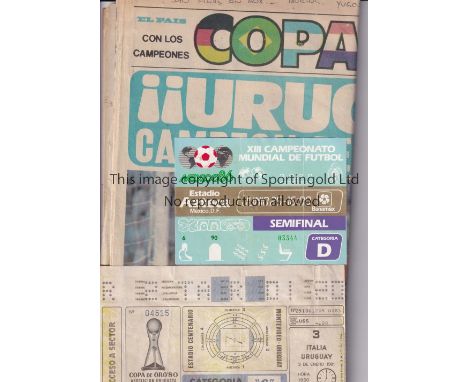 1986 WORLD CUP MEXICO / COPA DE ORA '80     Ticket for Argentina v Belgium at the Azteca Stadium 25/6/1986, Semi-Final, very 