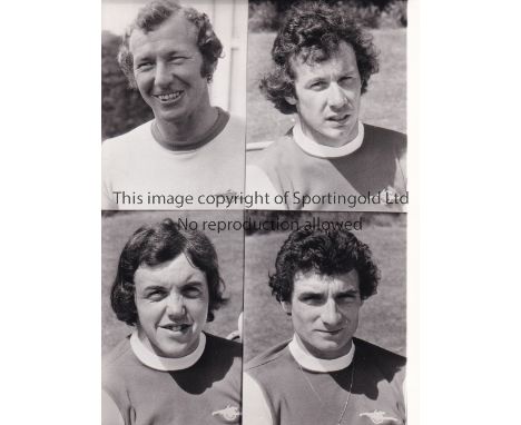 ARSENAL    Three 8" X 5.5"  black &amp; white Press photographs with 4 portrait insets on each page and paper notations on th