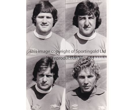 ARSENAL    Four 8" X 5.5"  black &amp; white Press photographs with 4 portrait insets on each page and paper notations on the