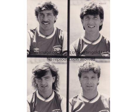 ARSENAL    Four 8" X 5.5"  black &amp; white Press photographs with 4 portrait insets on each page and paper notations on the