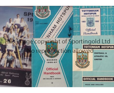 TOTTENHAM MISC         Five handbooks, 60-61, 61-62, 66-67, 68-69, &amp; 77-78.Spurs 1961 players publication, away programme