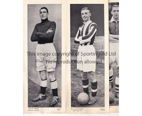 TOPICAL TIMES FOOTBALL PANELS     Twenty six Topical Times Card, 9.75 inches by 3.75 inches player portrait cards, 14 in colo