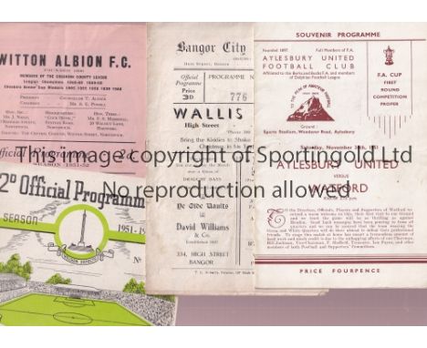 NON LEAGUE / LEAGUE FA CUP 1951/52     Seven programmes covering FA Cup ties in the 1951/52 season all played at Non League c