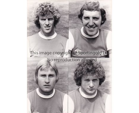 ARSENAL    Four 8" X 5.5"  black &amp; white Press photographs with 4 portrait insets on each page and paper notations on the