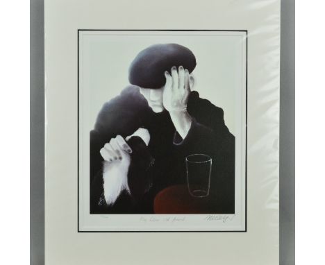 MACKENZIE THORPE (BRITISH 1965), 'My Dear Old Friend', A Limited Edition print, 67/450, of a man and his dog, signed, titled 