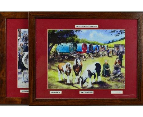 BRIAN SMITH (BRITISH 20TH CENTURY) a pair of limited edition prints of the horse fair at Appleby 'Running down Back Lane' 17/
