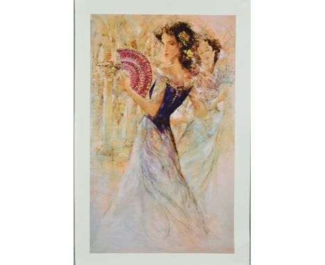 GARY BENFIELD (BRITISH 1965), 'La Promenade', A Limited Edition print, 59/100, hand embellished, signed in pencil, depicting 