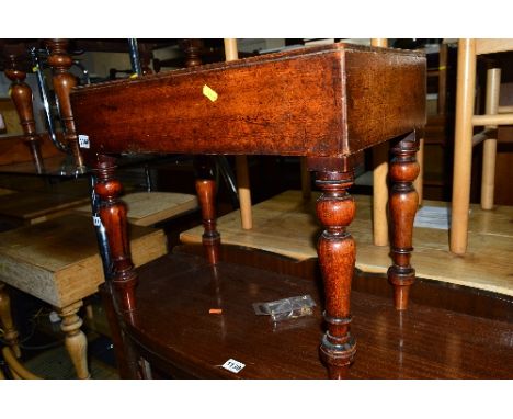 THREE VICTORIAN MAHOGANY BIDETS, two with and one without ceramic inserts