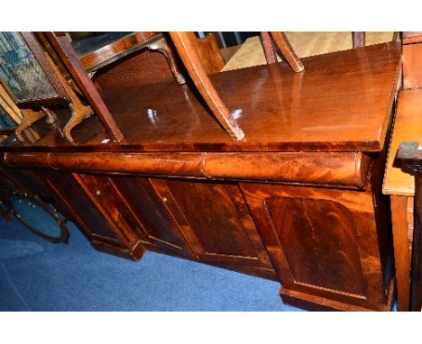 A SCOTCH VICTORIAN FOUR DOOR SIDEBOARD