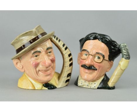 TWO ROYAL DOULTON CHARACTER JUGS FROM THE CELEBRITY COLLECTION 'Jimmy Durante' D6708 and 'Groucho Marx' D6710 (2)