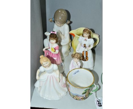 CERAMIC FIGURINES, etc, to include Royal Doulton Amanda, Daddies Girl, Special Treat and First Performance, a Nao 1275 sculpt