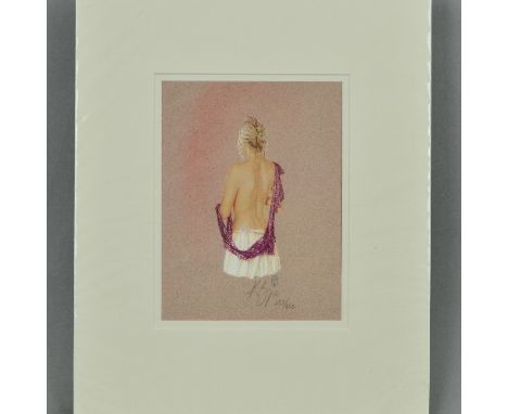KAY BOYCE (BRITISH CONTEMPORARY) 'Lucy' a limited edition print 257/650 of a scantily clad woman, signed and numbered in penc