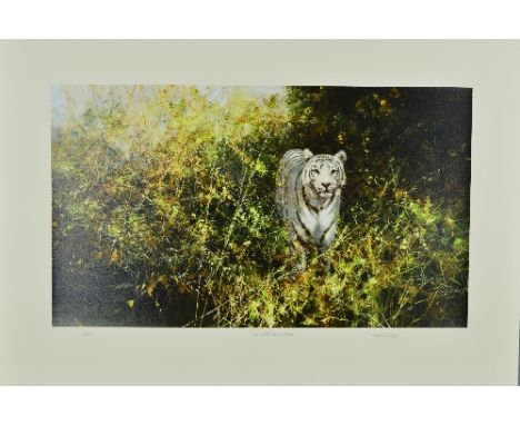 DAVID SHEPHERD (BRITISH 1931-2017), 'The White Tiger of Rewa', A Limited Edition print, 269/350, signed, titled and numbered 