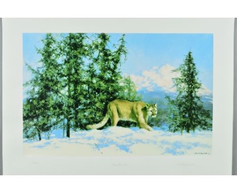 DAVID SHEPHERD (BRITISH 1931-2017), 'Mountain Lion', A Limited Edition screen print, 118/350, signed, titled and numbered in 