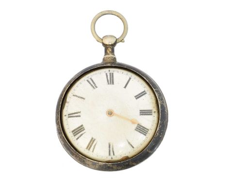 An early 19th century silver pair cased pocket watch by J. M. French, Royal Exchange, London, An early 19th century silver pa