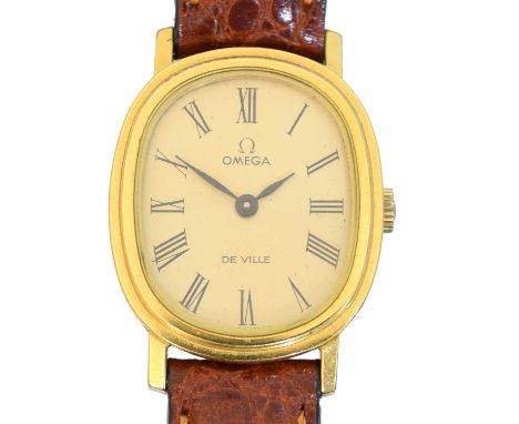 An Omega De Ville wristwatch, An Omega De Ville wristwatch, the oval signed dial with roman numeral markers, cal. 625 manual 