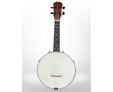 A homemade banjo ukelele.