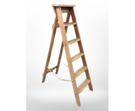 A vintage pine step ladder 