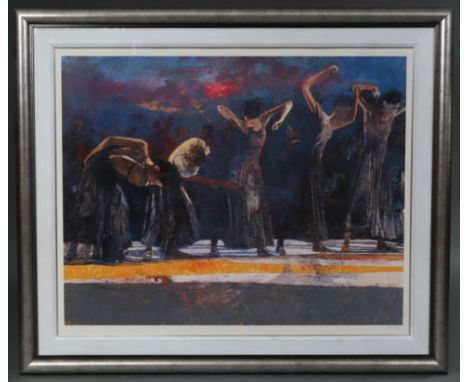 ROBERT HEINDEL (1938-2005 by &amp; after). Five Dancers, San Fransisco.   Silkscreen print, signed &amp; number 69-150 lower 