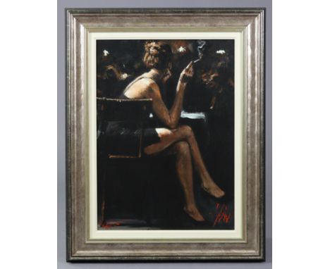 FABIAN PEREZ (b. 1956, by &amp; after). “Valerie at Las Brujas”. Limited Edition textured silkscreen print, signed &amp; numb