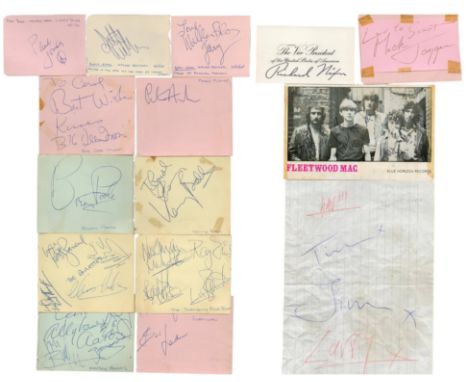1960's pop music signed collection. Mainly album pages. Includes Merseybeats, Swinging blue jeans, Roulettes, Walker Brothers