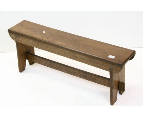 Substantial oak bench