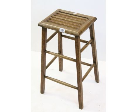 Unusual Arts &amp; Crafts light oak luggage rack