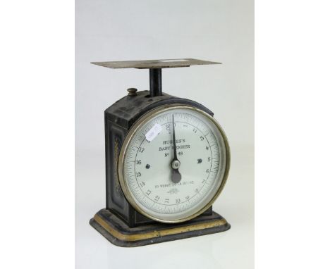 Early 20th century Set of ' Hughes Baby Weigher ' Scales, no. 48, h.23cms