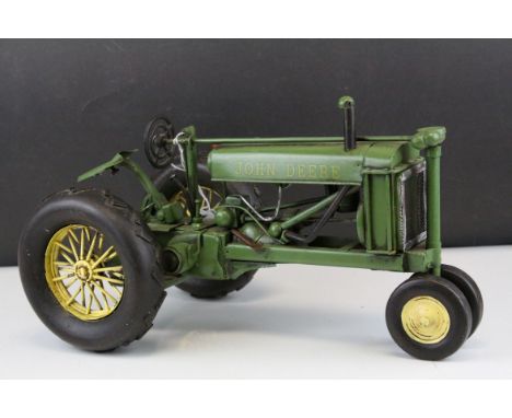 Tin Plate Model of a Vintage John Deere Tractor, L.35cms